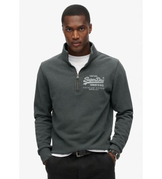 Chaqueta Con gráfico y media cremallera clásica
negro