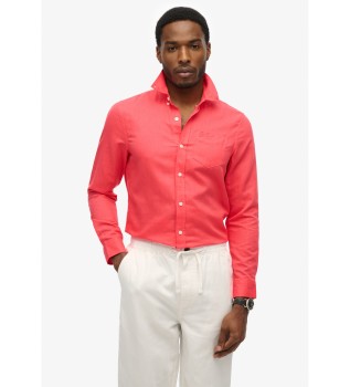 Camisa de lino y algodón rosa