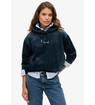 Country Club Sweatshirt Velour Loose navy