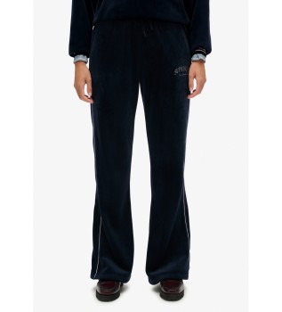 Country Club Velour Straight Pants navy