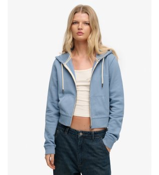 Essential Logo Cropped blue sweatshirt