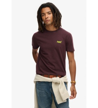 T-shirt i ekologisk bomull med lila Essential-logotyp