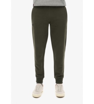 Spodnie jogger z logo Essential zielone
