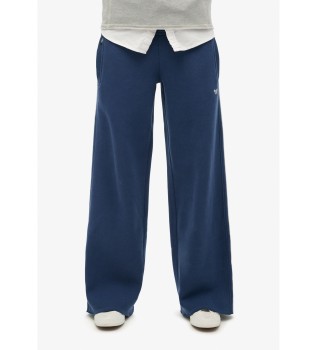 Straight jogger trousers with logo Essential navy