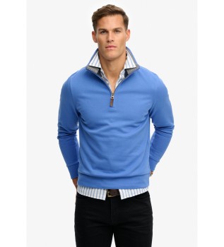 Moletom Essential Pique Half Zip azul
