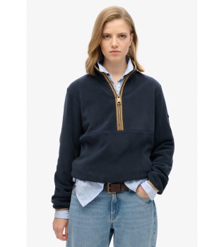 Estate Fleece halve rits marine