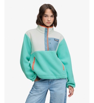Forro polar Colour Block Pull Over turquesa