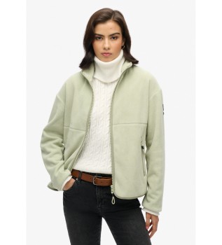 Active fleecevoering met volledige rits groen