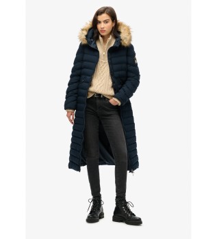 Fuji plašč Dolga mornarska modra