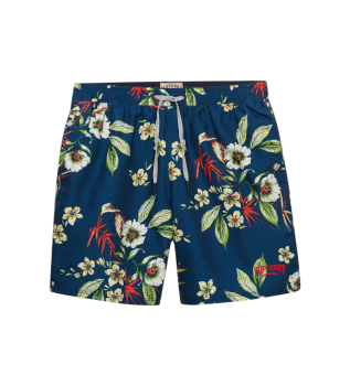 Hawaiian Print 16 navy swimming costume