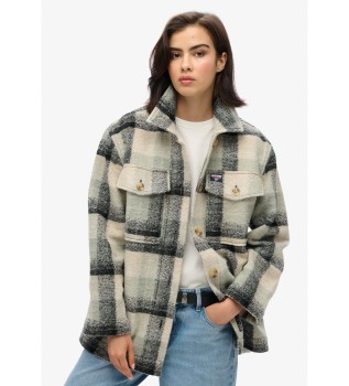 Camisa bege grossa sem forro