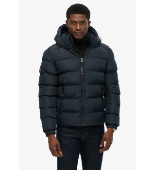 Veste de sport matelasse  capuche Navy