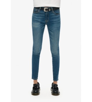 Jean taille moyenne en coton biologique bleu vintage