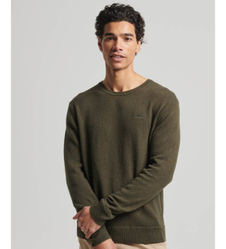 Essential crew neck jumper green
