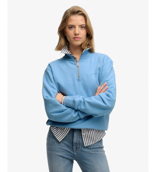 Sudadera Essential Logo Zip azul