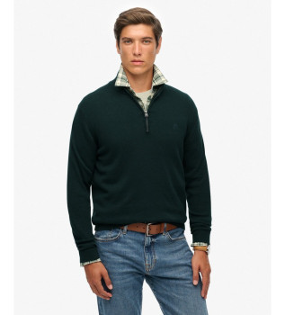 Camisola Essentials Half Zip verde