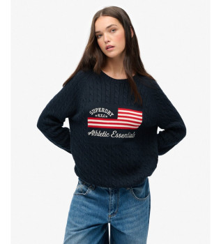 Pull  manches longues avec drapeau de la marine