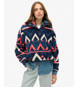 Mehrfarbiger Pullover mit Bckerkragen