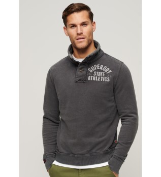 Vintage Athletic black baker's collar jumper