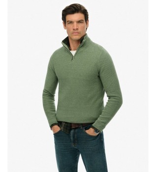 Jumper Texture Half Zip vert