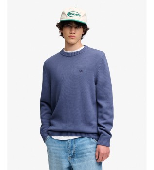 Pull Preppy en coton marine