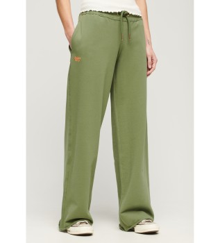 Pantalon droit avec logo Essential green