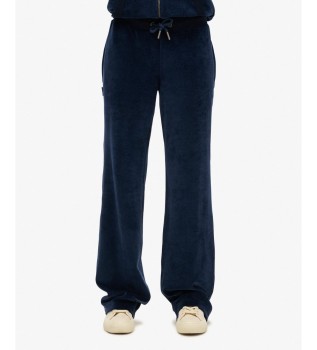 Pantalon Jogger Velours Wide Leg marine