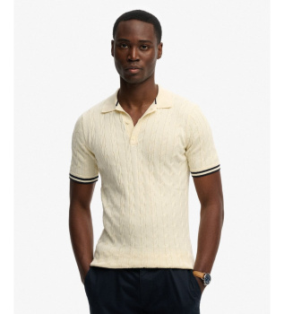 Texture beige polo shirt