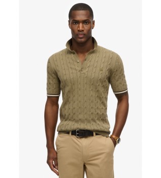 Texture green polo shirt