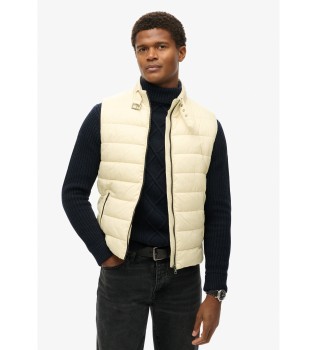 Beige lightweight quilted waistcoat
