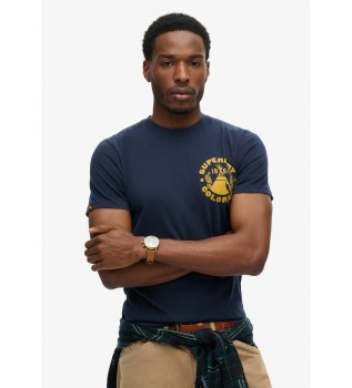 T-shirt grafica per esterni blu scuro