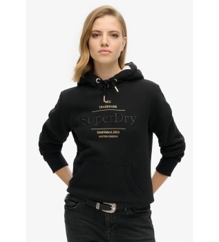 Sudadera Luxe Metallic negro
