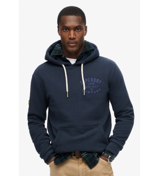 Machined Goods Workwear marine sweatshirt met capuchon