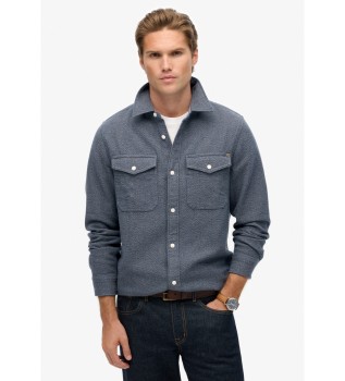 Koopman Zwaar Flanellen Overhemd Blauw