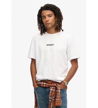 T-shirt micrologoprint wit