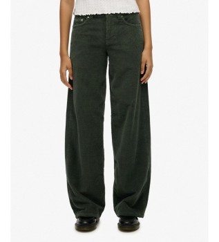 Mid Baggy Jumbo Cord trousers green