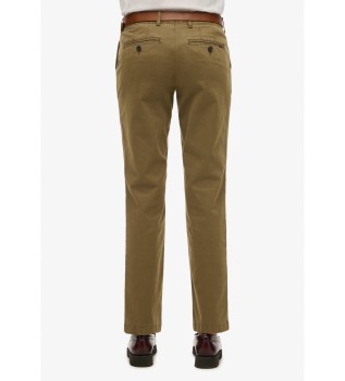 Pantalon chino taille moyenne marron