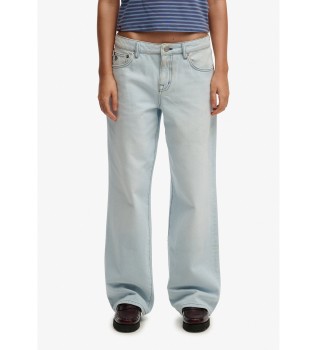 Mid Rise Wide Leg blue jeans