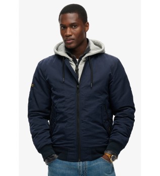 Military jacket with hood Ma1 navy