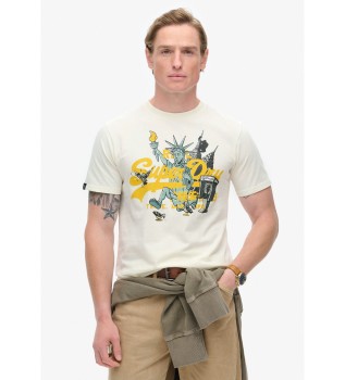 Graphic T-shirt New York white