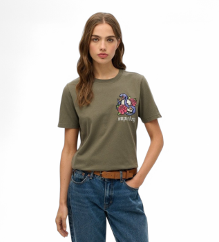 Afslappet T-shirt Old School Tattoo grn