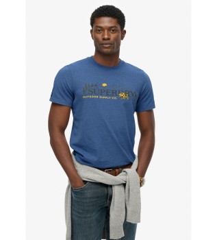 T-shirt décontracté Outdoor Scene bleu