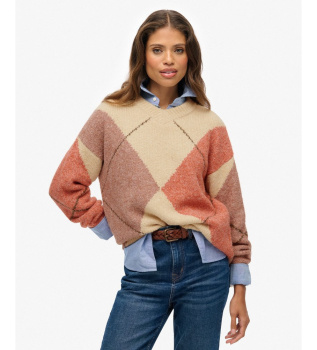 Mehrfarbiger Argyle-Pullover