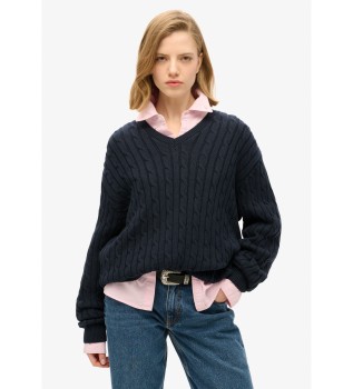 Maglione oversize con cavi marini