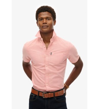 Chemise oxford rose  manches courtes