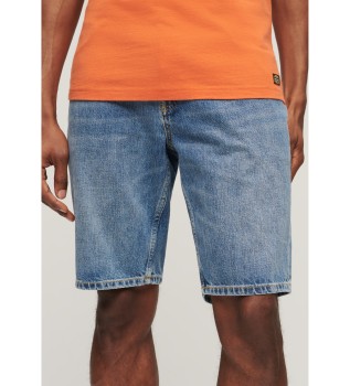 Pantaloncini di jeans dritti blu