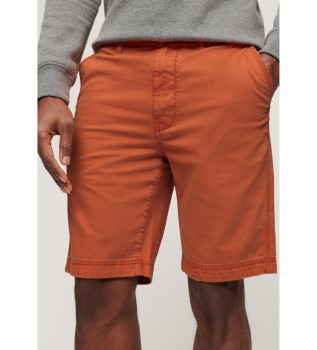 Officier donker oranje chino shorts