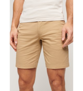 Shorts chino elasticizzati beige
