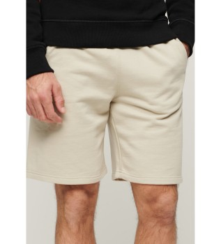 Beige strikkede shorts