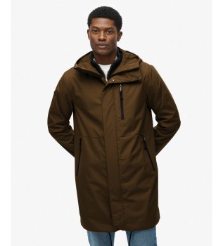 Parka Hooded Tech Fishtail i militärgrönt